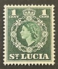 Travelstamps  1954 St  Lucia  157  sg172  - Queen Elizabeth Ii  Mint  Mnh Og