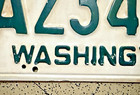 1951 1950 Washington License Plate     King Co     Original Vintage Antique Car Tag