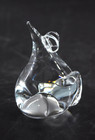 Vtg Crystal Art Glass Mouse Rat Paper Weight Figurine Clear Hand Blown 3 75 