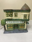 Vintage 1998 Starbucks Holiday House Light Up Ceramic Christmas Village Rare