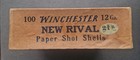 Winchester New Rival 100 Shot Gun Shell Cartridge Ammo Box Rifle Catalog Peters