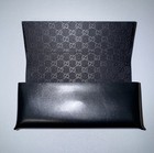 Authentic Gucci Black Leather Eyeglasses Sunglasses Soft Case -w  Cleaning Cloth