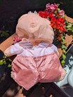 1986 Fisher Price Puffalump Stuffed Teddy Bear Nylon Plush Vintage W Clothes
