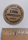 Vintage Boy Scouts Wooden Nickel Lancaster Lebanon Council 10th Anniversary
