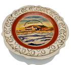 Vintage 3    Souvenir Plate Convention Hall  Atlantic City  Nj -stand   Gift Bag