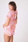 Pj Salvage Pink Melon Electric Summer 3-piece Pajama Set Rtespj