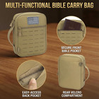 Tactical Bible Cover For Men  Large Bible Case With Shoulder Strap   Us Flag Pat