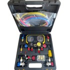 4-way Hvac Manifold Gauge Set R22 R32 R134a R410a 5ft Hoses Tool Kit