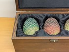 Game Of Thrones  Authentic Prop- Dragon Egg  Collector Wooden Box Set