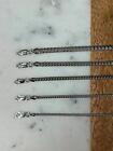 925 Sterling Silver Solid Miami Cuban Curb Link Chain Necklace Rhodium New Italy