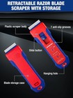 Workpro Retractable Razor Blade Scraper W 56pc Steel Blade Cleaning Scraper Tool