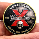 Gen-x 1965-1980 Skull  badas  Generation Challenge Coin Collectible Medal
