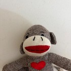 Sock Monkey Plush Stuffed Animal Red Heart 9  Brown Dan Dee
