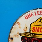 Vintage Smokey The Bear Less Spark Less Forest Wild Fire Porcelain Enamel Metal