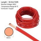 Meccanixity Thhn Wire 12awg 100ft Electrical Insulated Solid Copper 600v Ul Red