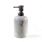 Bathroom Set White Carrara Marble Glass Soap Dispenser Accessories