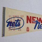 Vintage Original 1960s New York Nets Aba New Jersey Basketball Full Size Pennant