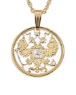 Russia Eagle Pendant Hand Cut Russain 15 Kopec Coin  3 4  Diameter     269  