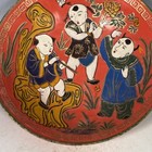 8 6  China Antique Song Dynasty Guan Kiln Ding Porcelain Gilt Child Pattern Bowl