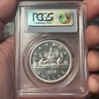 1962 Canada Silver Dollar Pcgs Pl66cam Cameo Pl 66  386  Tough Date   Grade