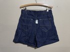 Nwt Vtg A   milano 1970s Denim Shorts Rolled Cuffs Women   s 15 16 13   rise 30   waist