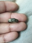 Authentic X Motif Late Roman Geometric Bronze Ring 100-500ad