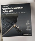 Kensington Clicksafe Portable Combination Laptop Lock Security Cable - New