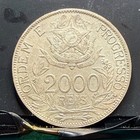1912 Brazil 2000 Reis Liberty Head Brazilian Silver Coin Km  511