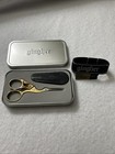 Scissors Gingher Stork Embroidery Tin Box Case Sewing  quilting 3 5 