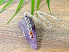 Chakra Amethyst Pendulum Reiki Chakra Dowsing Pendulum Crystal Healing Stone