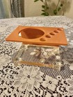 Vtg Modern Pink Salmon Coral Lucite Bathroom Set Acrylic Vanity Postmodern Decor