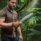 Handmade Damascus Steel 15 00 Inches Kukri Knife - Perfect Grip Wooden Handle