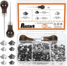 402pcs Square Rivets Pyramid Studs Metal Punk Spikes Spots Assortment Kit Wit   