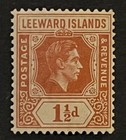 Travelstamps  Leeward Islands Stamps Sg101 - 1 1 2d George Vi  Mint Og Lh