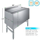 19  X 36  Stainless Steel Ice Chest With Sliding Lid - Large Ice Bin