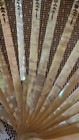 Antique Victorian Hand Fan Italian Lace Abalone Inlayed Tlc 25 X 14    Lot   5