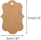 Blank Gift Tags With String  100pcs Kraft Paper Hang Tags  2 8x2 In Brown Hangin