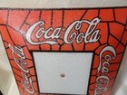 Vtg Coca Cola Tiffany Style Stained Glass Ceiling Lamp Shade Square 13 5  Red