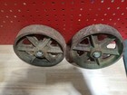 Antique Factory Cart Cast Iron Wheels Hit Miss Engine Vtg Wheel Industrial Pair