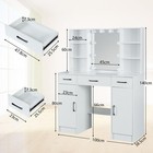 Large Makeup Vanity Table Set With 10 Led Mirror Dressing Table And 3 Drawers Us