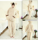 Animal Cute Adult Pajamas Kigurumi Cosplay Costume Bear Sleepwear Set  2 Colour