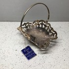 Vintage Eales Of Sheffield Silver Plate Basket W handle With Original Tag