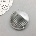 Antique Snuff Pill Trinket Ring Powder Box Silverplate Art Deco 2  Abstract
