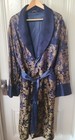 Vintage Lined Chinese Brocade  satin  Robe S m