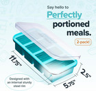 1 Cup Silicone Freezer Molds With Lids - Soup Cubes With Steel Reinforced Rim - 