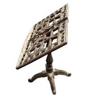 Vintage Brass Miniature Music Stand Treble Clef Ornate Decorative Bronze Tone