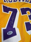 Dennis Rodman Nba La Lakers Signed Jersey Size L Beckett Coa