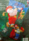 Bucilla Felt Applique Kit Golfing Santa Christmas Stocking 83383 Complete