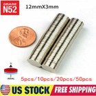 5 10 20 50pcs N52 Neodymium Disc Magnet Super Strong Rare Earth Magnets 12mmx3mm