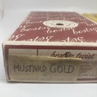 Vintage Nos Bestso Twist Thread Wooden Spools Box Of 12  152 Mustard Gold     2